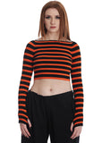 Banned Frances Striped 50's Jumper Orange Black