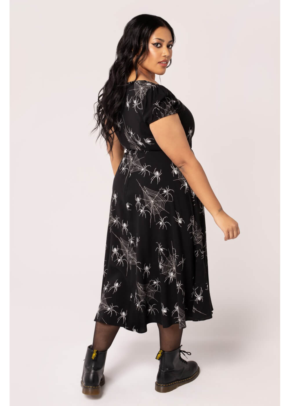 Hell Bunny Grungy Spider 50's Midi Dress Black – Succubus